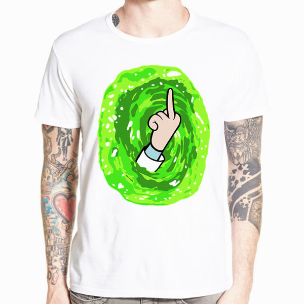 Rick and Morty Middle Finger T-Shirt