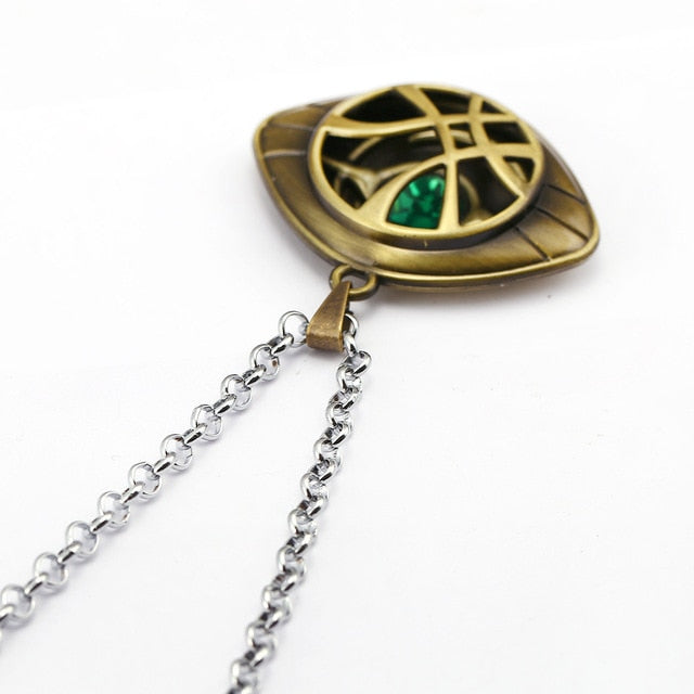 Marvel Avengers Doctor Strange Infinity Time Stones Necklace Keychain