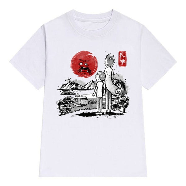 Rick and Morty Black-White T-Shirt