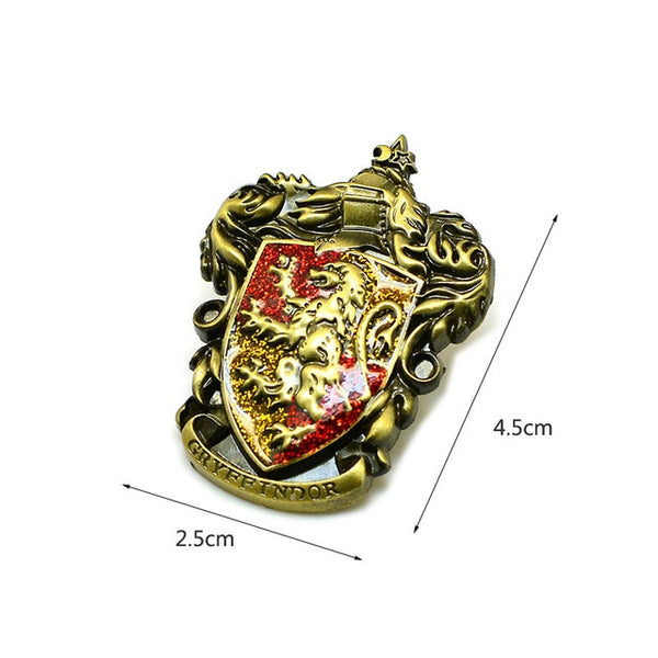 Harry Potter Hogwarts Gryffindor Slytherin Ravenclaw Hufflepuff Symbol Metal Badge Pins
